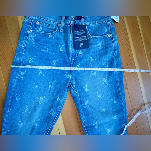 NWT Gap high Rise True Skinny Floral Print Ankle Jeans 27 / 4 - Picture 5 of 16